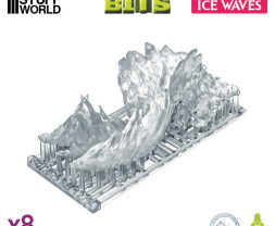 3D Printed Set Ice Waves – 3D-gedruckte Eiswellen (8 Stück)