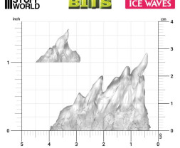 3D Printed Set Ice Waves – 3D-gedruckte Eiswellen (8 Stück)
