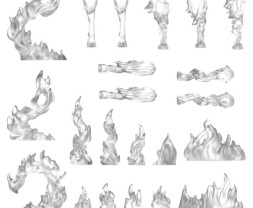 3D Printed Set Fire Spells – 3D-gedruckte Feuereffekte (22 Stück)