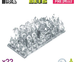 3D Printed Set Fire Spells – 3D-gedruckte Feuereffekte (22 Stück)