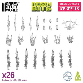3D Printed Set Ice Spells – 3D-gedruckte Eiseffekte (26 Stück)