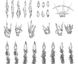 3D Printed Set Ice Spells – 3D-gedruckte Eiseffekte (26 Stück)