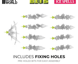 3D Printed Set Ice Spells – 3D-gedruckte Eiseffekte (26 Stück)