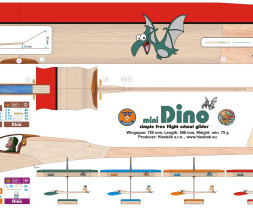 Hiesbök mini Dino – Schulsegler, Spannweite 780 mm (Bausatz)