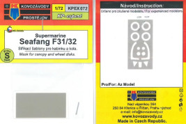 1:72 Seafang F.31/32 masky pro kabinu a kola