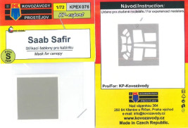 1:72 SAAB Safir maska pro kabinu