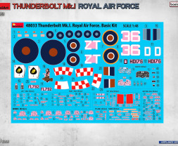 1:48 Republic Thunderbolt Mk.I, Royal Air Force (basic kit)