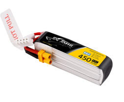 Gens Ace LiPo Tattu Serie - 3S 450mAh 11.4V 3S1P HV (95C) XT30U-F Plug