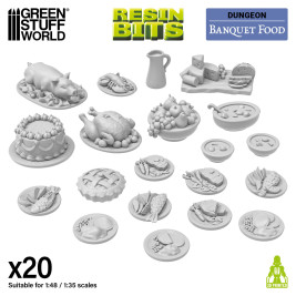3D Printed Set Banquet Food – 3D-Festtafel (20-teilig)