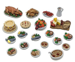 3D Printed Set Banquet Food – 3D-Festtafel (20-teilig)