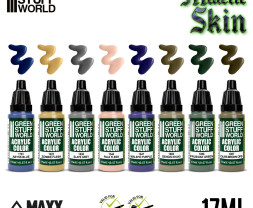 Acrylic Paint Set – Malefic Skin (8× 17 ml)
