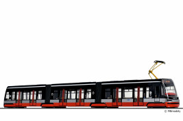 Niederflurstraßenbahnen Modell 15T Epoche VI ″DP Prag Linie 22″
