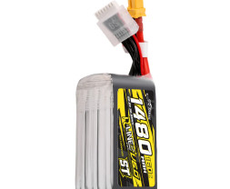 Gens ace LiPo Tattu R-Line V6 - 6S 1480mAh 22.2V 6S1P ST (160C) XT60 Plug