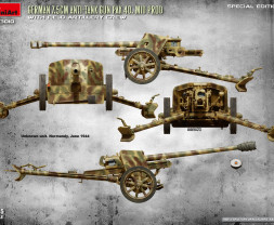 1:35 German 7.5cm Anti-Tank Gun PaK 40 Mid w/ Crew