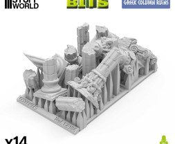 3D Printed Set Greek Column Ruins – 3D-gedruckte Ruinen antiker Säulen (14 Stück)