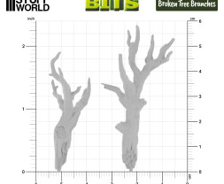 3D Printed Set Brokem Branches – 3D-gedruckte abgebrochene Äste (8 Stück)