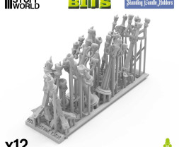 3D Printed Set Standing Candle Holders – 3D-gedrucktes Kerzenhalter-Set (12 Stück)