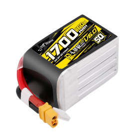 Gens ace LiPo Tattu R-Line V6 - 6S 1700mAh 22,2V 6S1P SQ (160C) XT60-Stecker