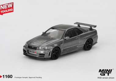 1:64 Nissan Skyline GT-R Dark Metal Gray (NISMO BNR34 CRS Version) - blistr