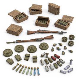 WWII American Grenades 1:35 3D printed set - 57x 1:35 - 3D tištěné