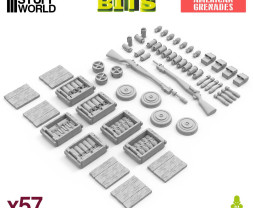 WWII American Grenades 1:35 3D printed set - 57x 1:35 - 3D tištěné