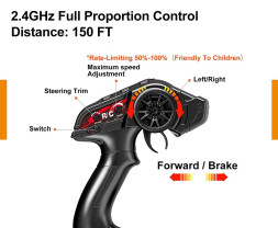1:18 2,4GHz 4WD High speed car (RNR) super truggy pestrobarevná