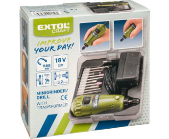 Extol Craft – Mini-Bohrmaschine/Schleifmaschine mit Transformator im Koffer