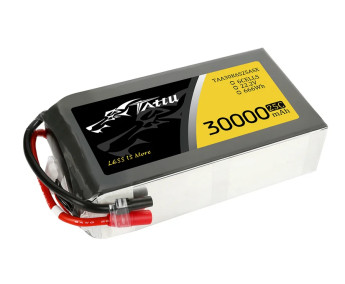 Gens Ace LiPo Tattu serie - 6S 30000mAh 22.2V 6S1P (25C) s konektorem AS150+XT150