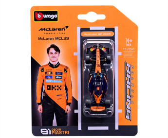 Bburago – FORMULA RACING McLaren Team MCL39.2025, 81 Oscar Piastri, 1:64