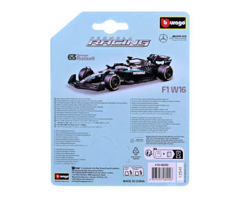 Bburago – FORMULA RACING Mercedes-AMG Petronas W16.2025, 63 George Russell, 1:64