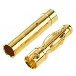 4 mm vergoldeter Stecker, Preis pro Paar